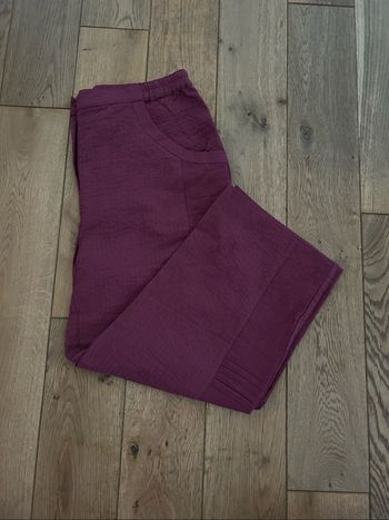 Pantalon 3/4 jambes larges - framboise - T.36 - Griffon
