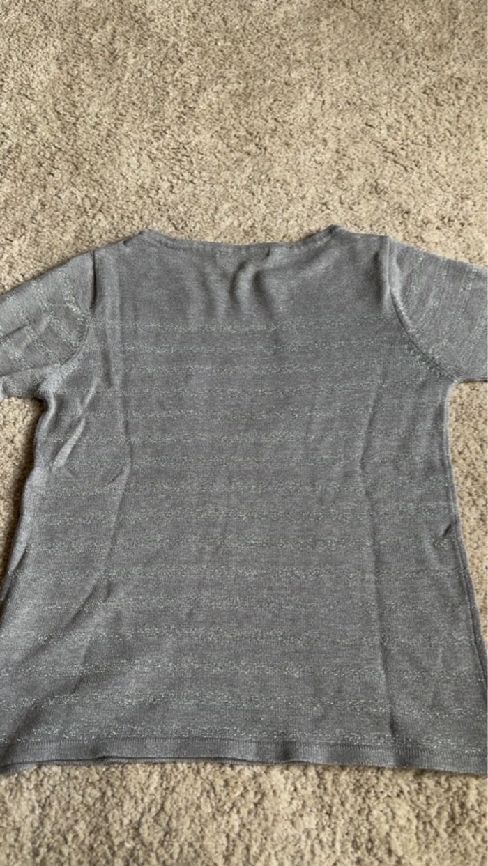 T-shirt à manches longues rayures pailletée boutons sur les épaules taille 10ans 3 suisses collection - photo numéro 6