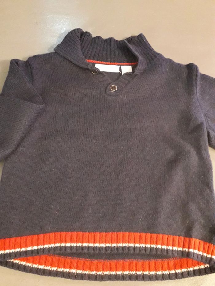 Pull bleu marine Obaibi élégant 6 mois - photo numéro 3