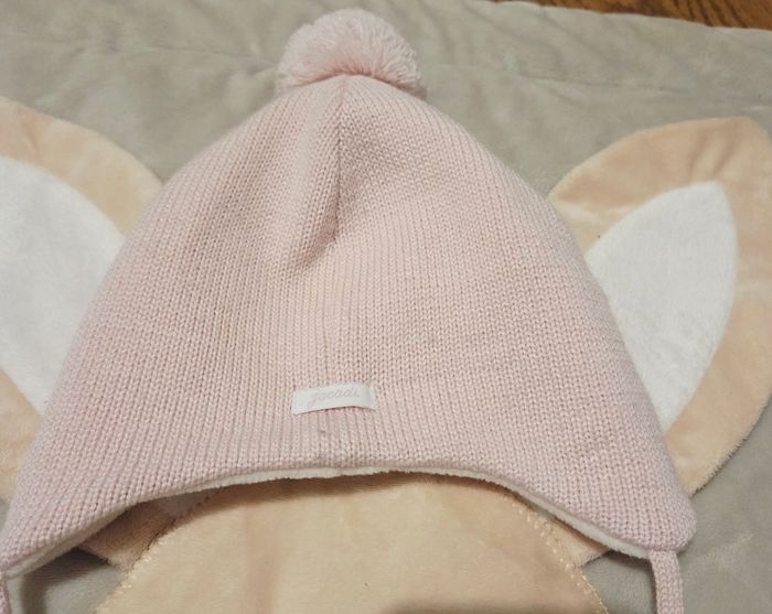 Bonnet chaud rose bébé fille Jacadi taille 41 / 3 mois - photo numéro 3