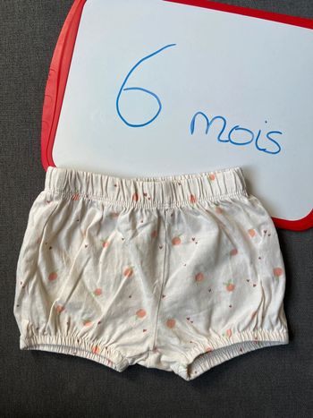 Short léger fruits Kiabi 6 mois