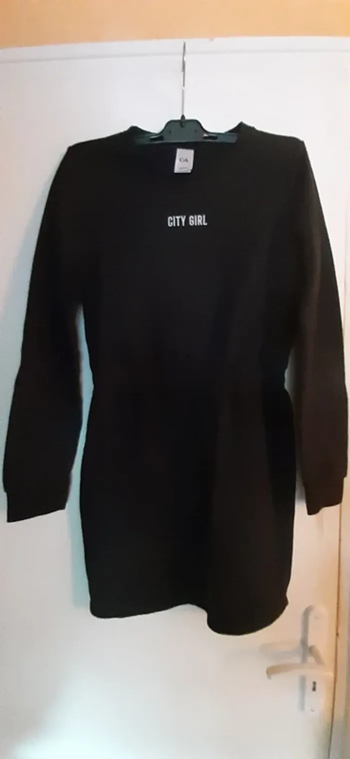 Robe chaude noire City Girl Mi longue - photo numéro 2