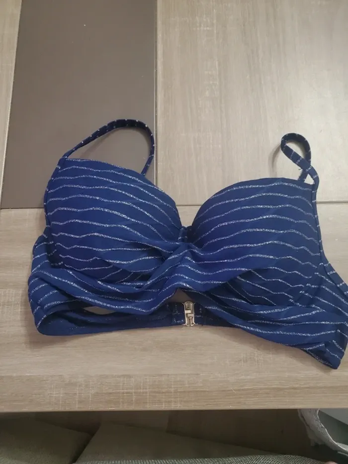 Haut maillot de bain bleu