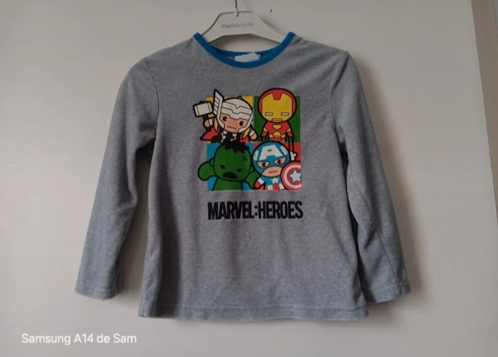 Pyjama polaire avengers 4-5ans - photo numéro 2