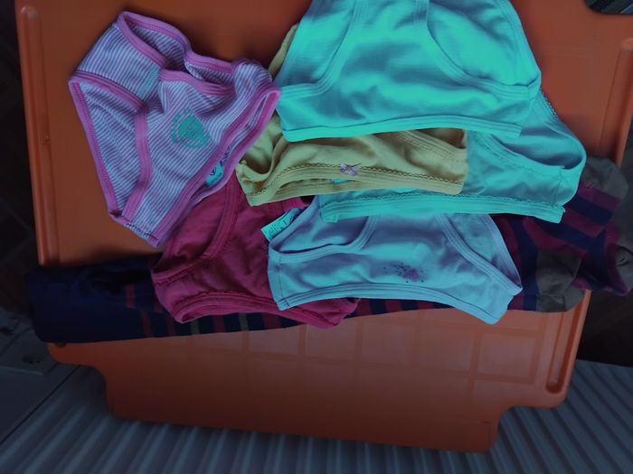 Lot 6 Petites culottes un collant petit bateau - photo numéro 8