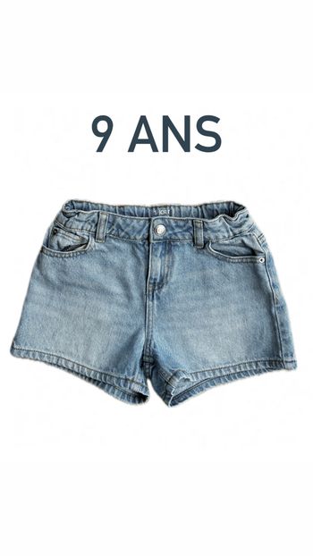 Short en jean bleu fille 9 ans