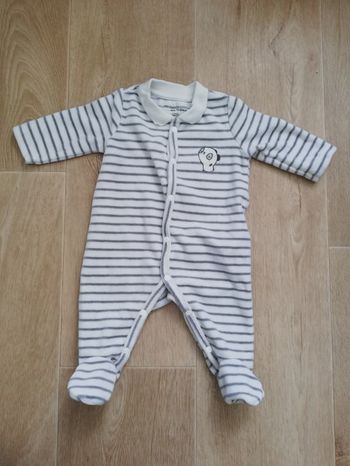 Pyjama velours 1 mois DPAM