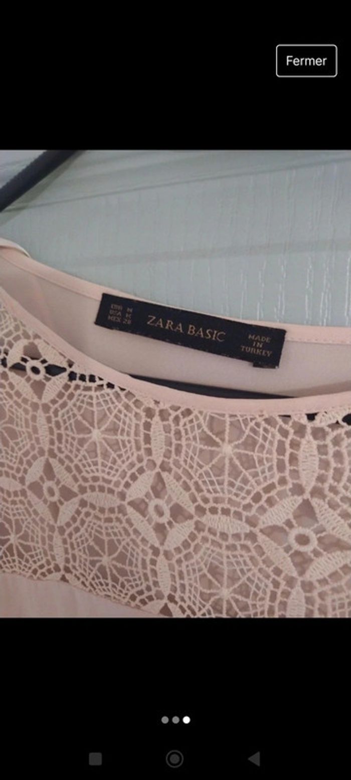 Blouse Zara ajourée Trafaluc - photo numéro 3