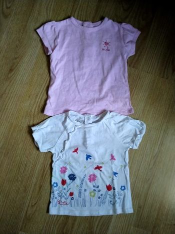 Lot de 2 tee shirt manches courtes. La compagnie des petits. Bébé 18 mois