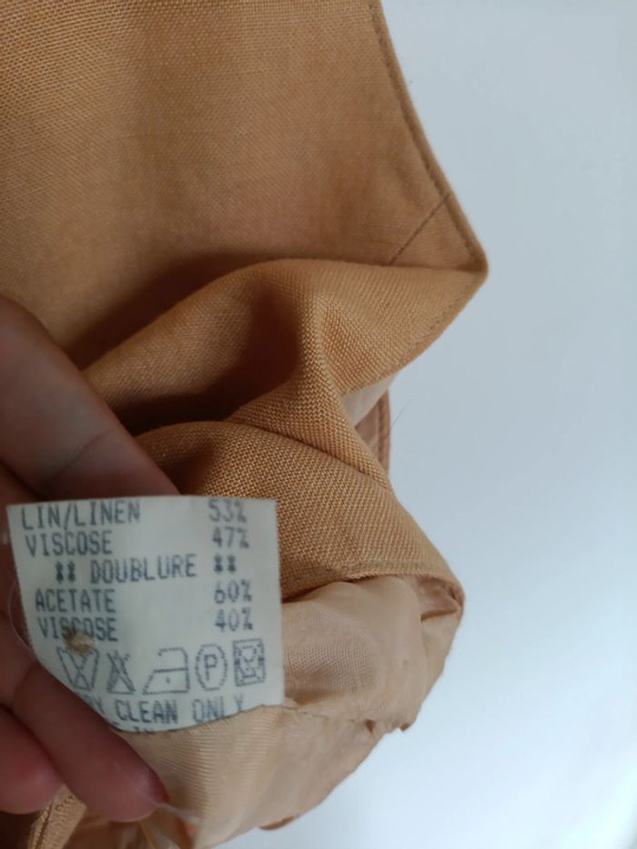 Top beige en lin Armand Ventilo Collection vintage old school pro - photo numéro 4