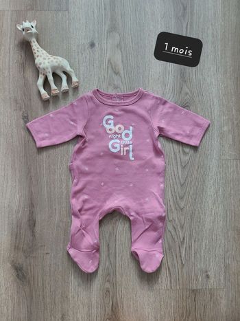 Grenouillère légère fille 1 mois