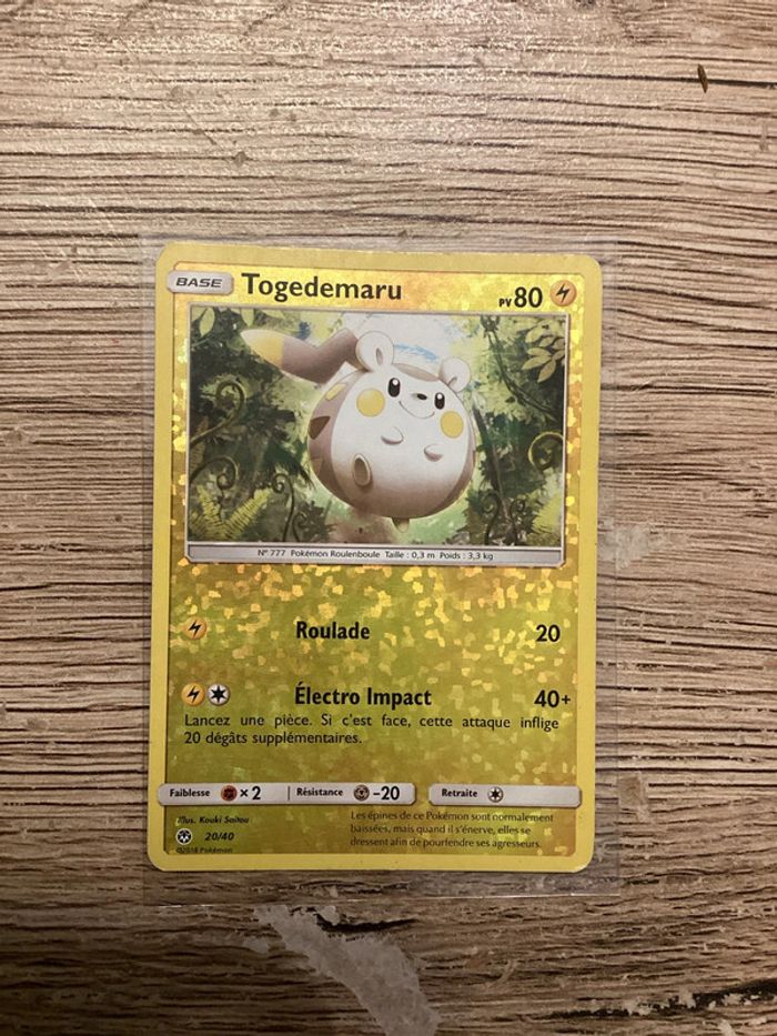 carte Pokémon togedemaru reverse 20/40  Macdo 2018 - photo numéro 2