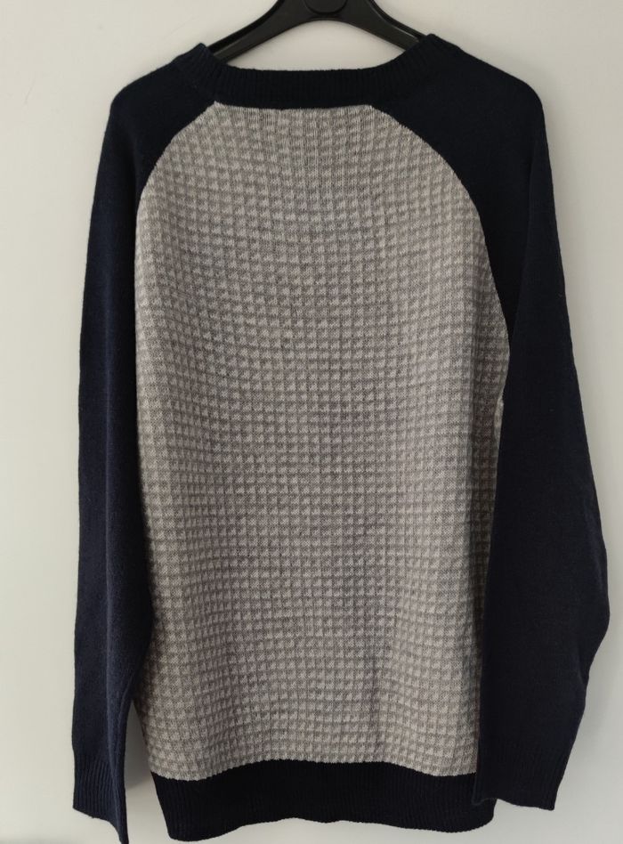 Pull homme U collection taille XXL|2XL pull gris et bleu marine - photo numéro 2