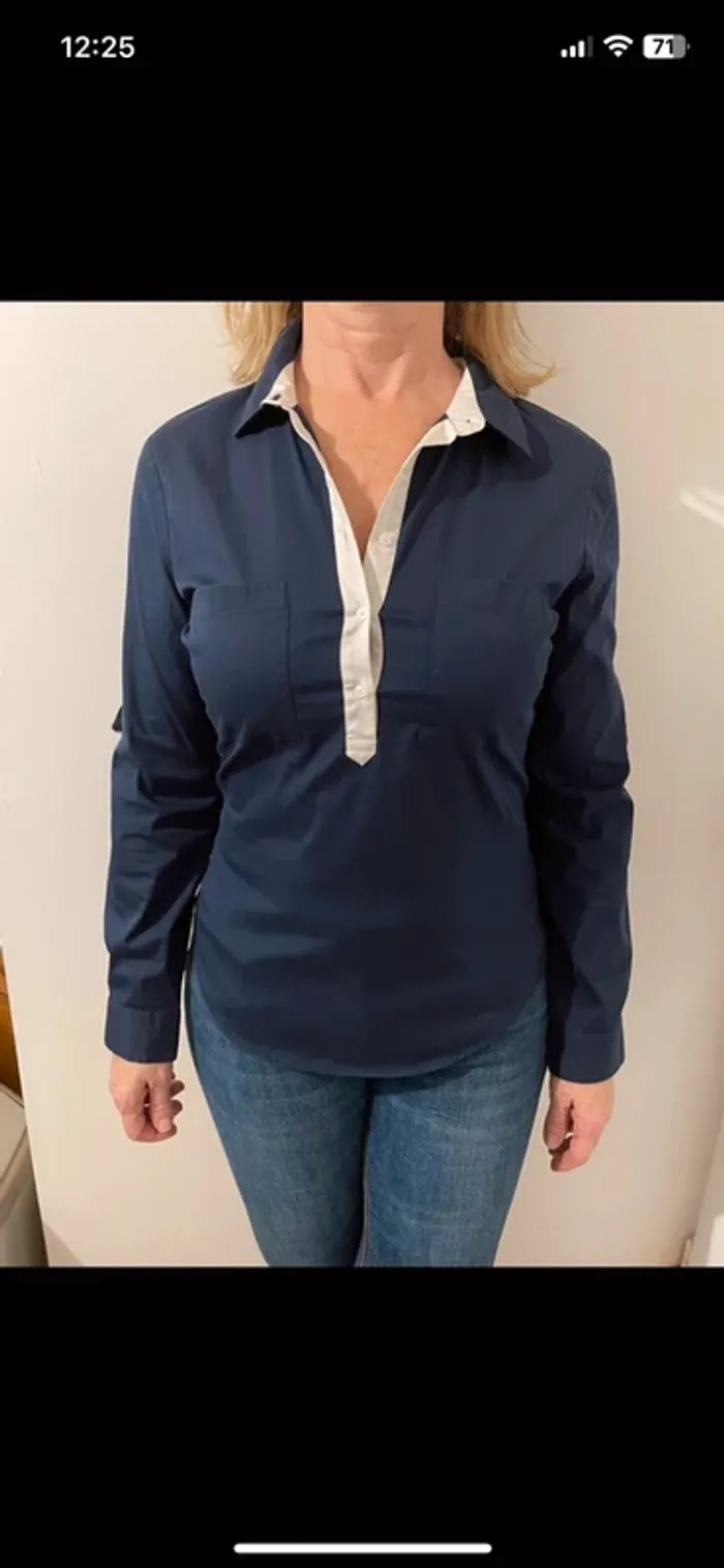 Chemisier zara marine femme