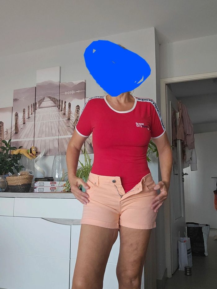 Body rouge Superdry taille 38 - photo numéro 3