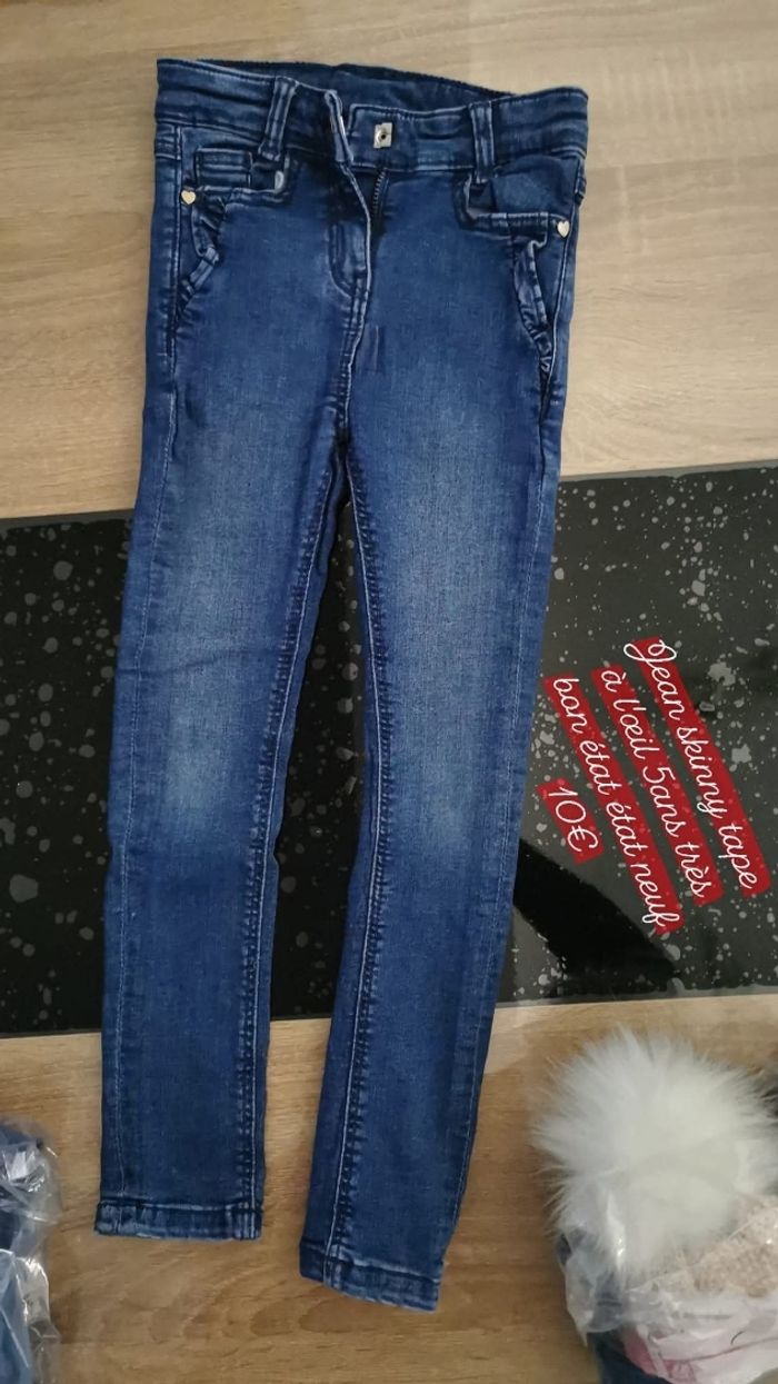 Jean skinny tape à l'œil 5ans