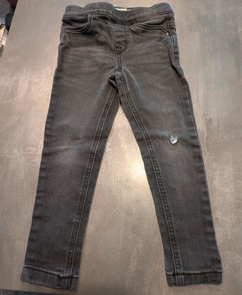 Pantalon jegging jean noir fille 3/4 ans