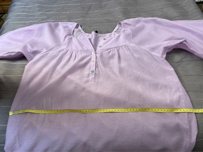 Magnifique robe tunique boheme loose en soie violine neuve S/M - photo numéro 10