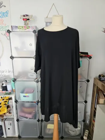 Blouse longue Taille unique noire Made In Italy #lora11femmeTU