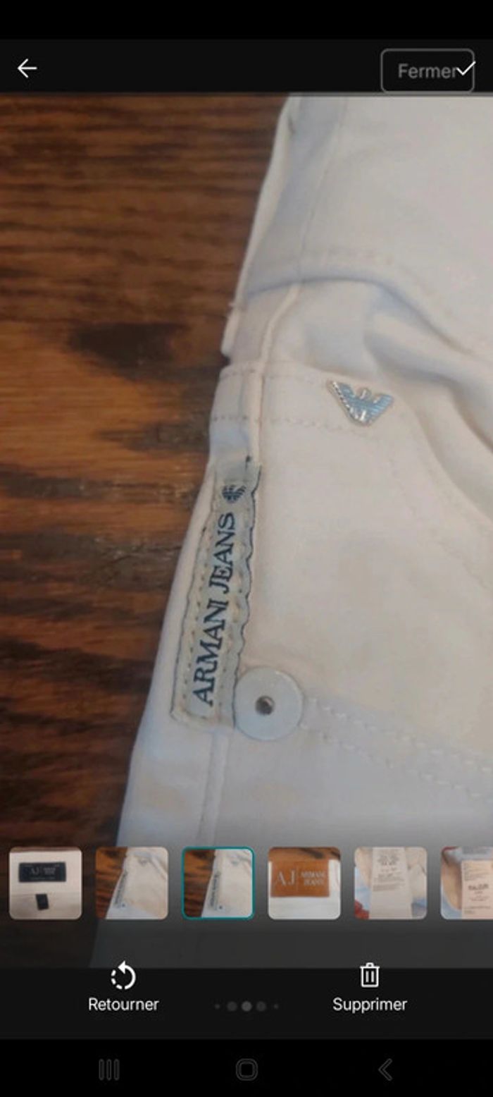 Pantalon Armani Jeans blanc taille eu 25 fr 34 - photo numéro 10