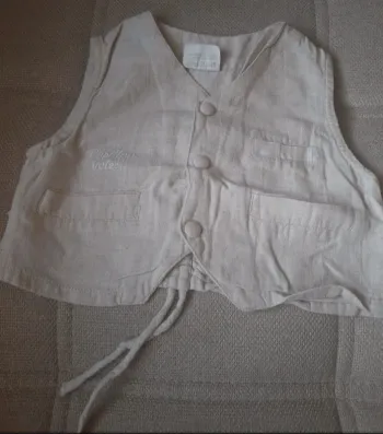 Gilet sans manche beige tim pouce