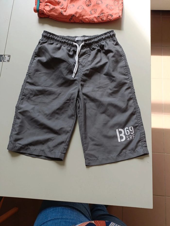 Short de bain gris bronzini 10 ans avec poche