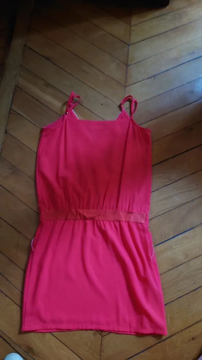 Robe été Mamouchka Tam-Tam T36/S – fines bretelles, rose grenat, chic et courte - photo numéro 17