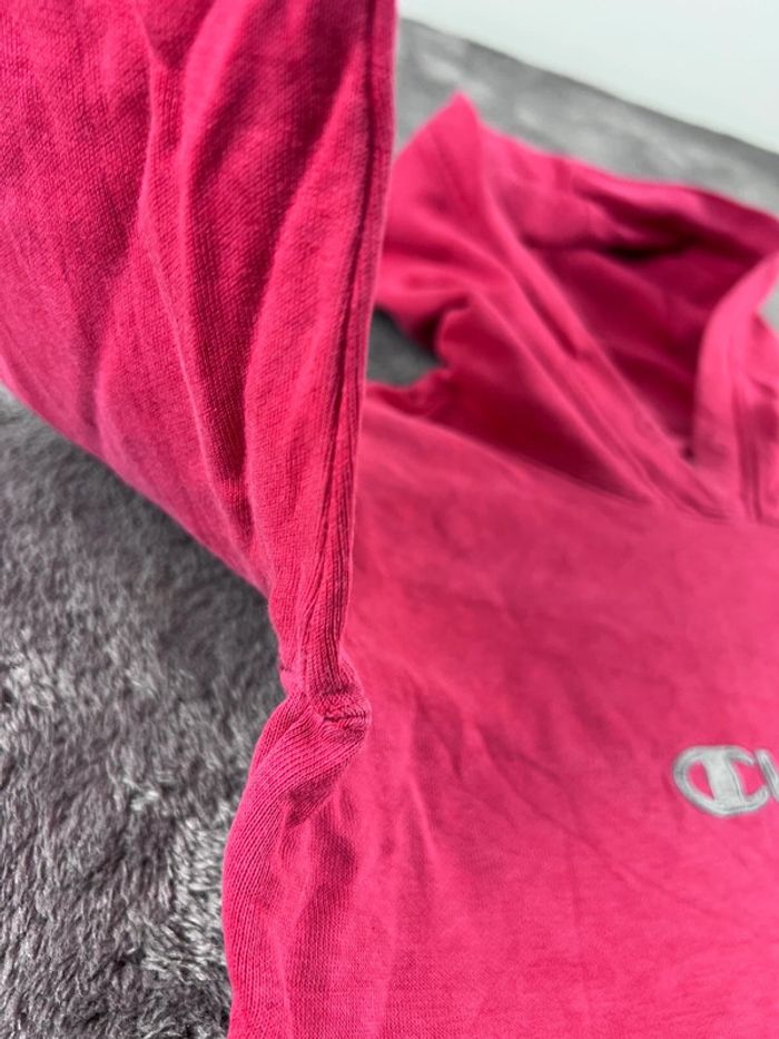 Pull sweat à capuche rose Champion Taille S - photo numéro 10