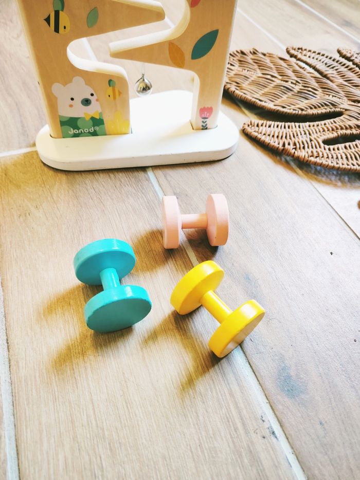 🐝 Toboggan/ descendeur rampe avec rouleaux en bois marque Janod - photo numéro 5