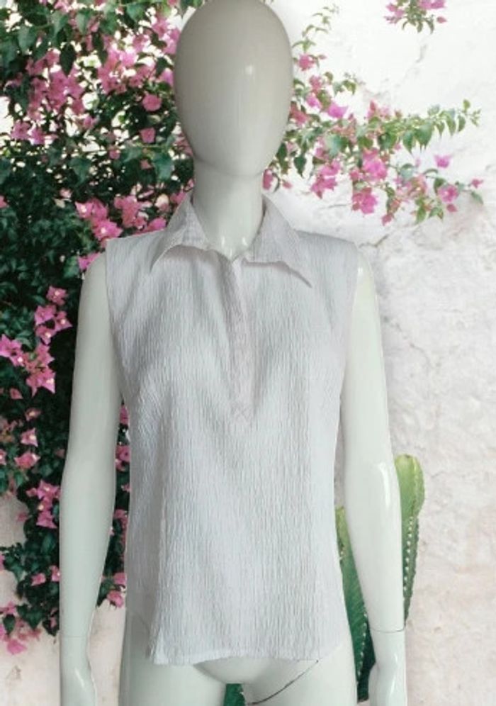 Blouse tunique chemise gaufrée
