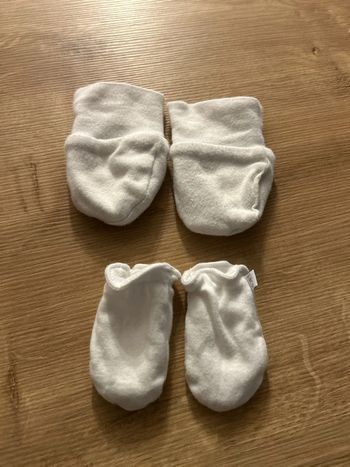 Lot moufles coton nourrisson