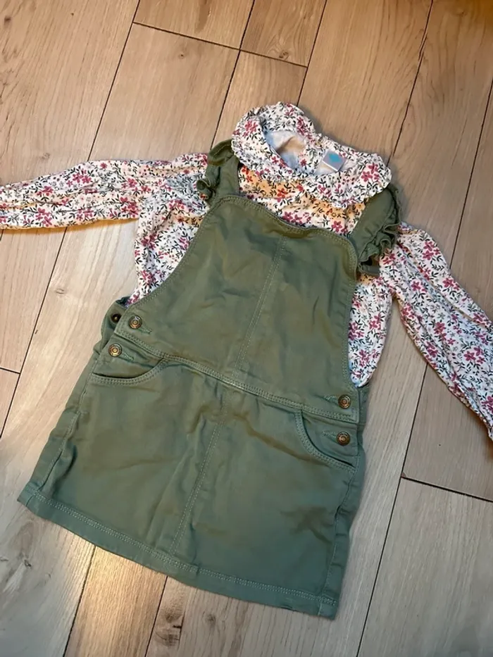 Ensemble robe + blouse tape à l’œil 18 mois - photo numéro 3