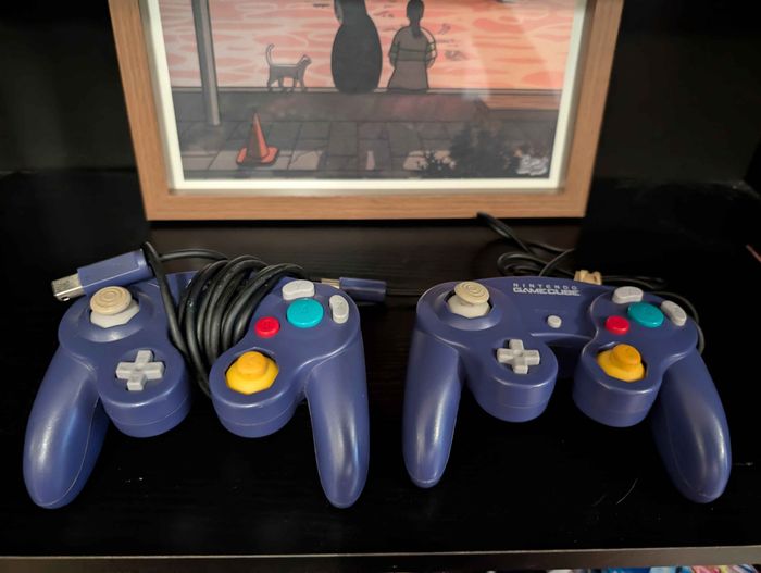 Gamecube violette + 2 manette + jeux + carte memoire - photo numéro 4