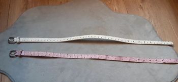 Lot de 2 ceintures gémo rose et blanche 55 cm