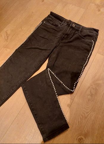 Jean noir à perles