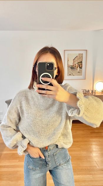 Pull Col Roulé Ondulé