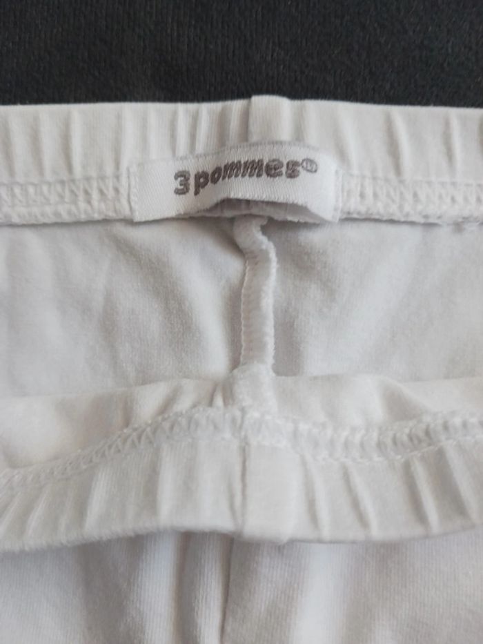 vend legging 3 pomme 6 ans blanc - photo numéro 3