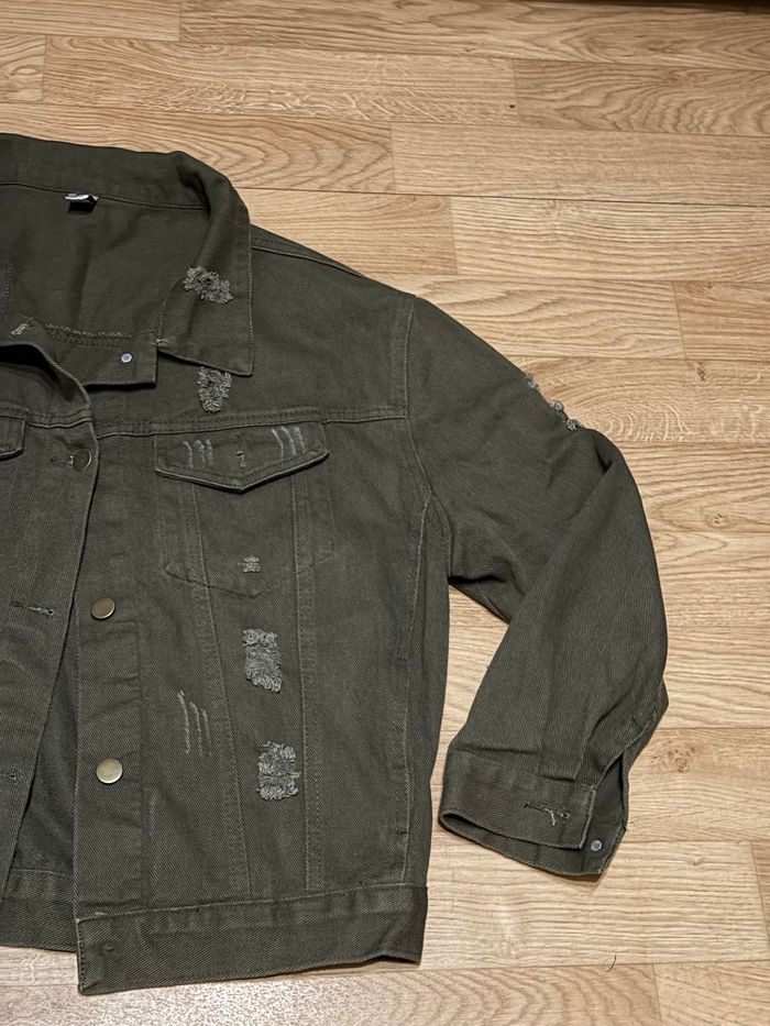 Veste matelassée Femme Taille S Vert Kaki Vintage - photo numéro 2