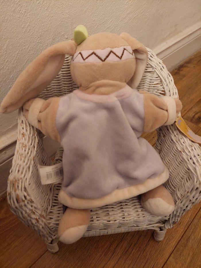 #P6 - Doudou lapin indien mauve Doudou et Compagnie - photo numéro 4