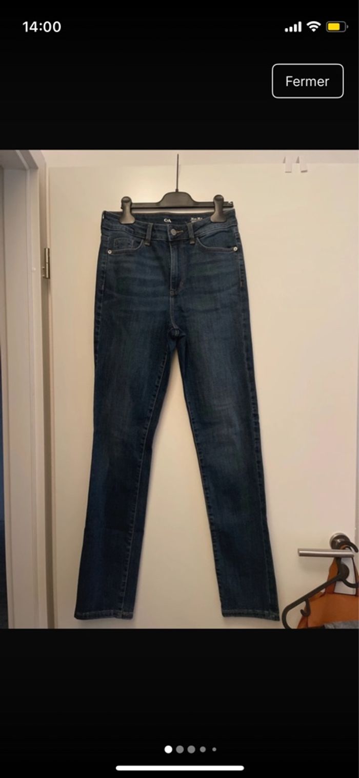 Jean slim taille haute