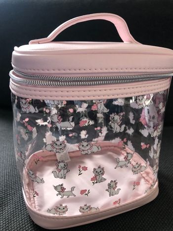 Neuf trousse - saccoche transparente et rose - marie Aristochats - Disney 