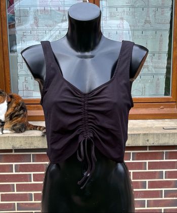 🖤 Top court froncé Kiabi – Taille 36 (S)