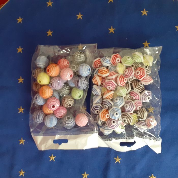 Lot 2 paquets Perles fantaisie  multicolores - photo numéro 2