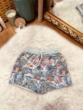 Taille 18 mois short de bain garçon TAO bleu * feuilles * 💙
