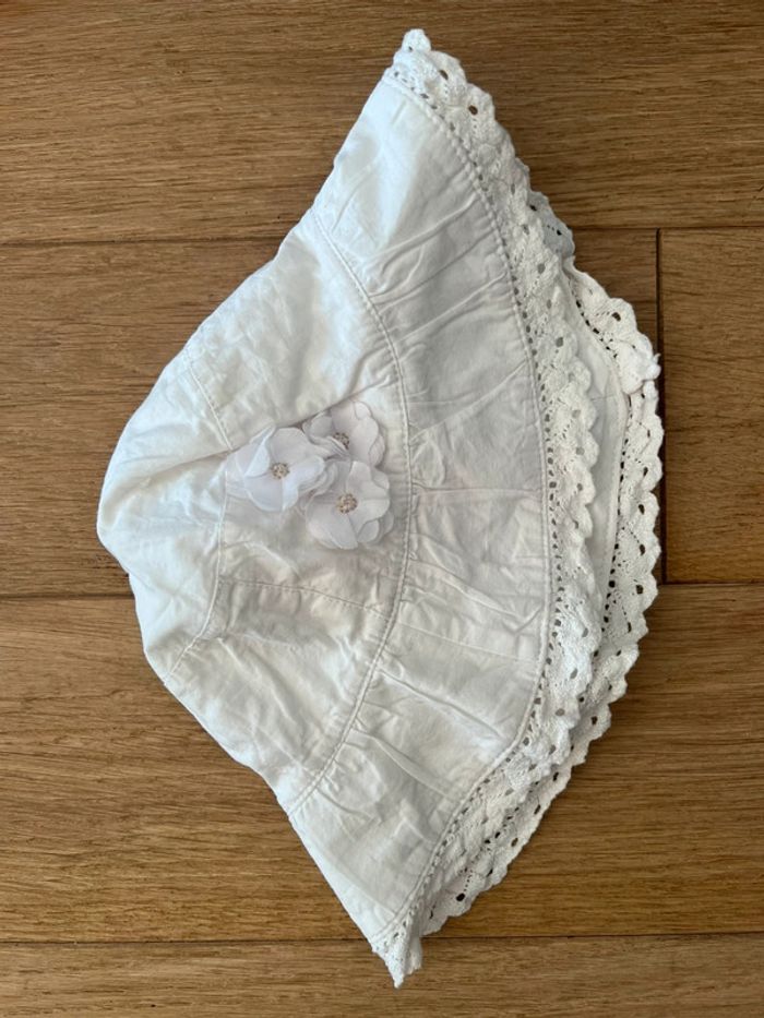 Chapeau 6/9 mois fille blanc vertbaudet