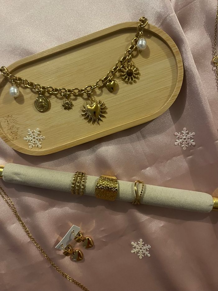 Box bijoux, parure, acier inoxydable, ajustable, fait main, tendance, collier, bagues, boucles d’oreilles - photo numéro 2