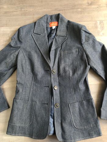 Veste blazer en jean cyrillus taille 36 stretch