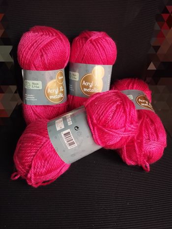 * Lot de 4 pelote fuschia Extra Large Metallic par Alison & Mae