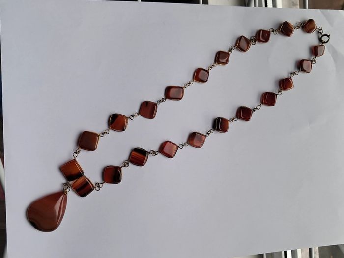 Collier long en agathe - photo numéro 2