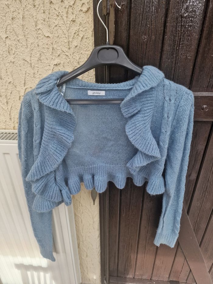 Boléro phildar bleu taille 36